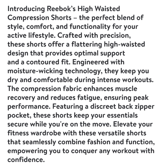 Reebok Women's High Waisted Play On Bike Short, 7" Inseam - Picture 5 of 5